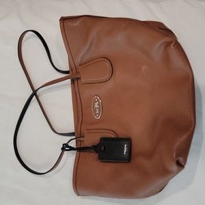 Coach Tan Leather Tote Bag